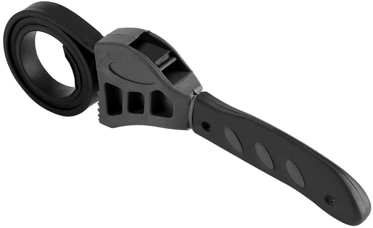 Dailygoods- Bandsleutel Universele Potdekselopener - Verstelbare Sleutel - Zware Rubberen Pijpsleutel - Loodgietersleutel - Potopener - Versterkte Rubberen Riem