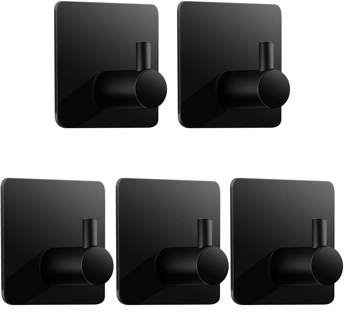 Dailygoods- Zelfklevende Haken Extra Sterk - Handdoekhouders - Kledinghaken - Wandhaken - Garderobehaken - Roestvrij Staal - Ideaal voor Badkamer/Keuken - Wandhaak