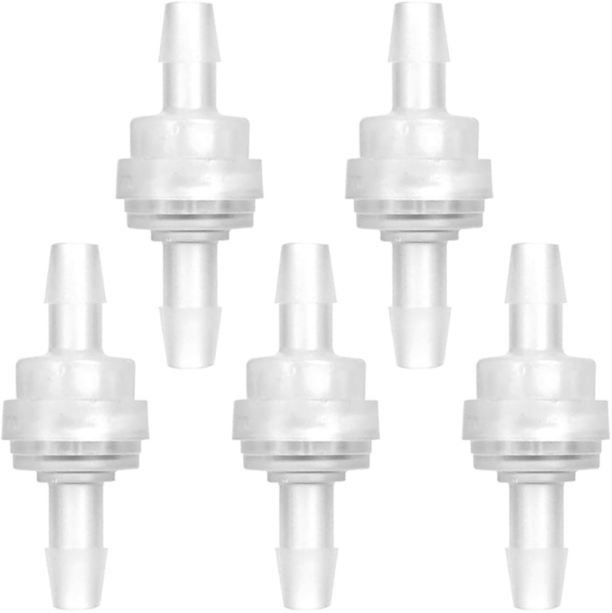 Dailygoods- Terugslagklep 6 mm - 5 Stuks - Kunststof - Ozonbestendig - Waterbehandeling - Luchtzuiveringsaccessoires - Duurzaam en stevig - Terugslagventiel