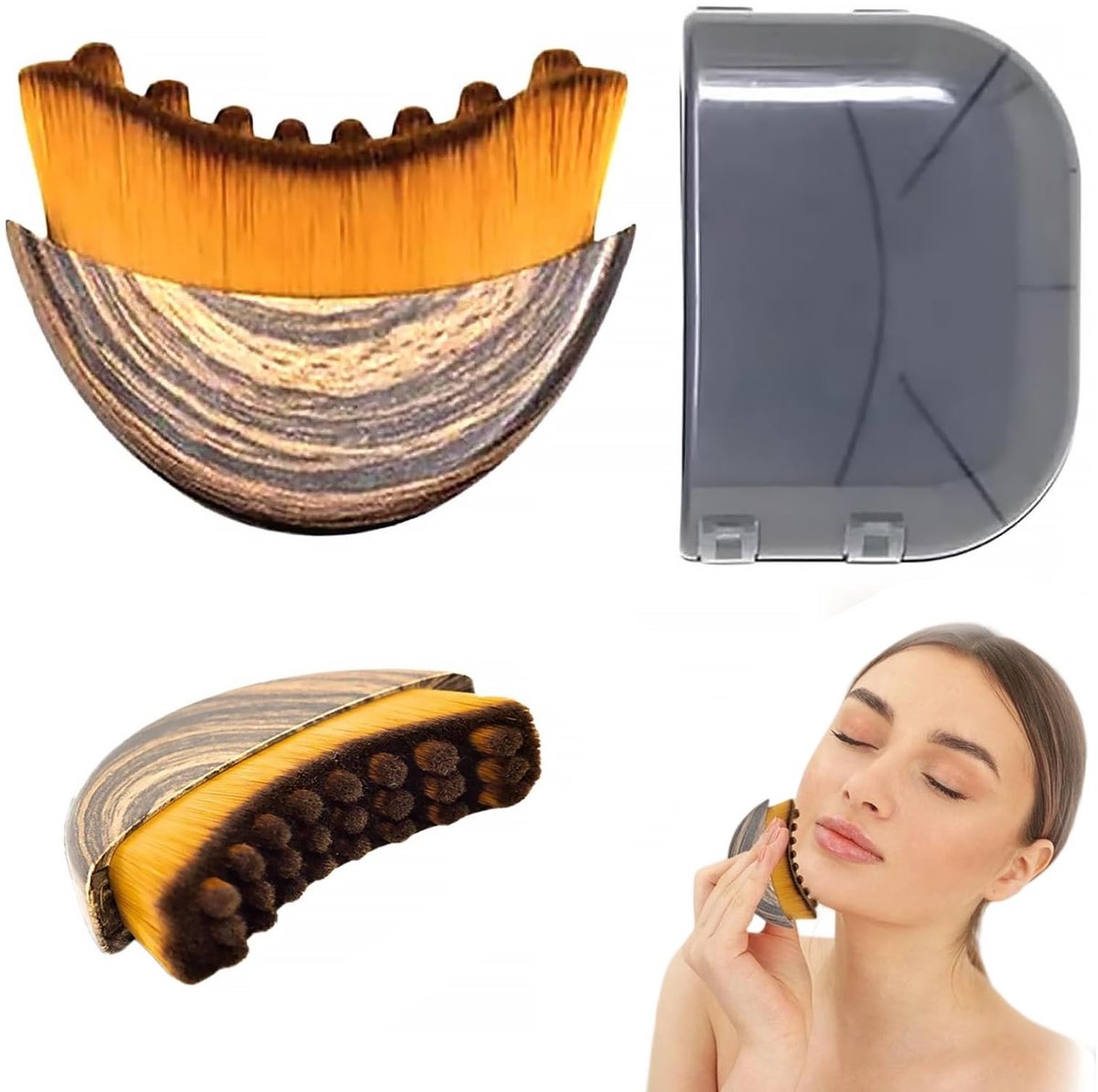 Dailygoods- Gezichtsmassager Hoogwaardige Borstelharen - Lymfedrainage - Lymfatische Contour - Droog Borstelen - Ergonomisch Ontwerp - Vermoeidheid Verlichten - Gezichtsborstel