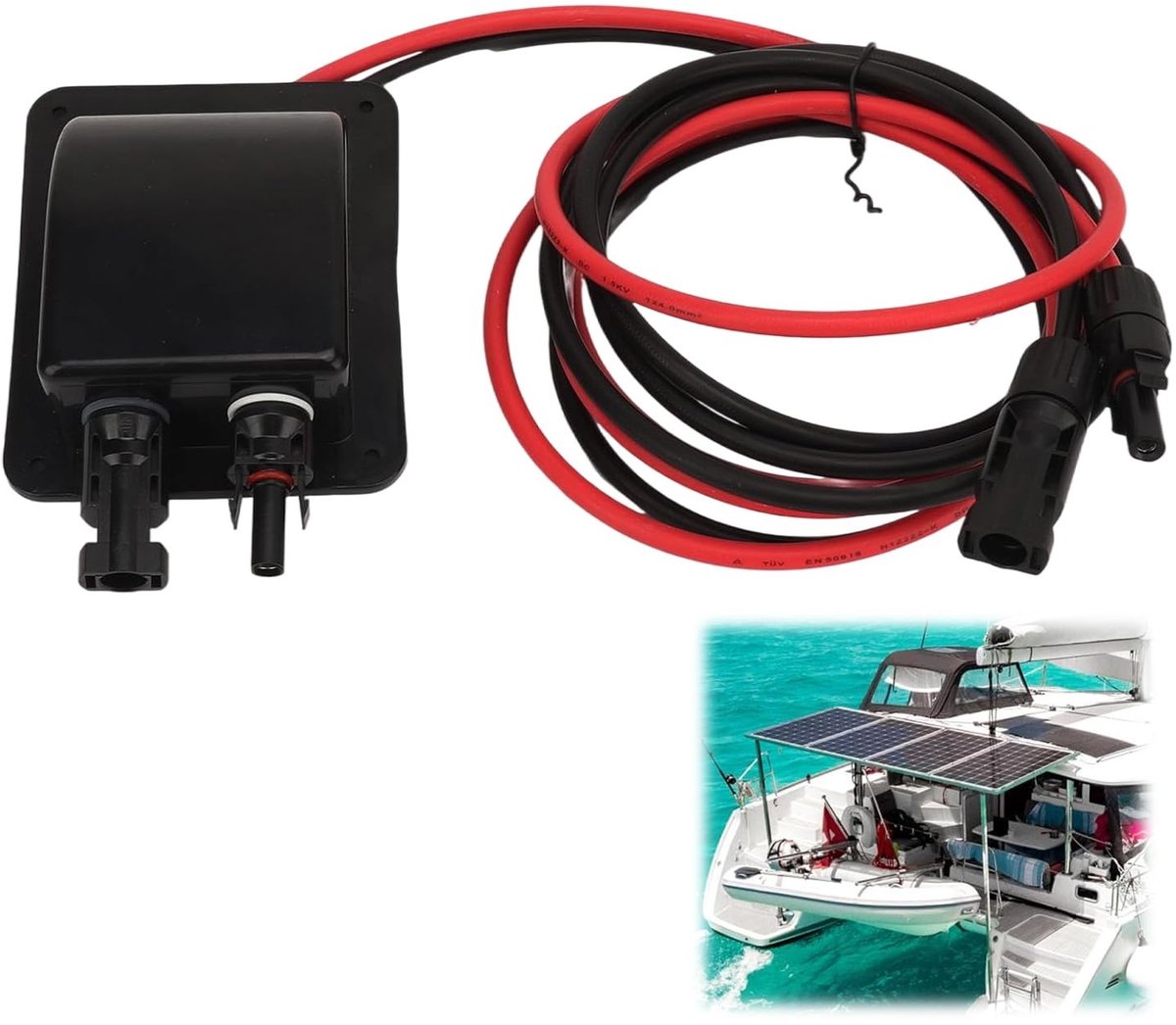 Dailygoods - Dakdoorvoer Solar Kabeldoorvoer - Waterdicht met Dubbele Invoer