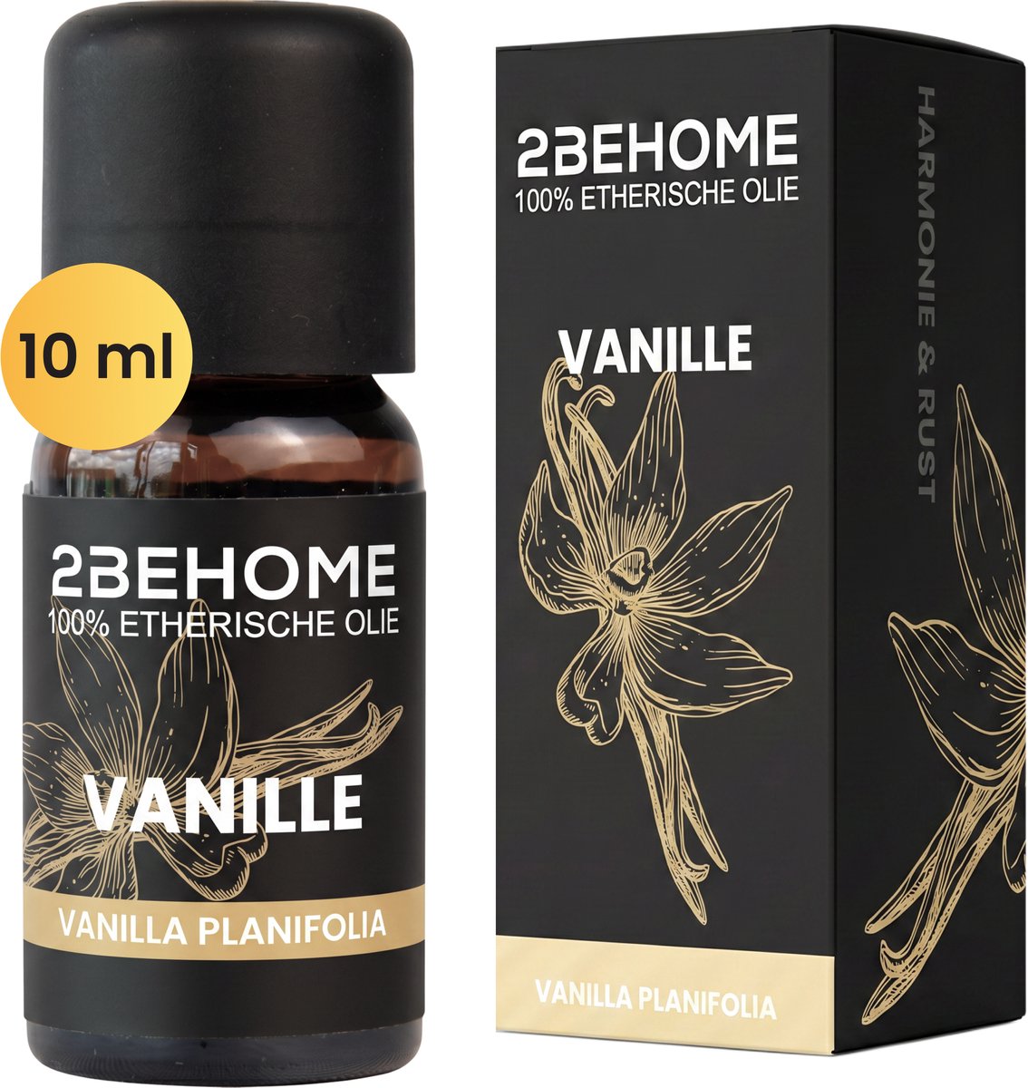 2BEHOME Etherische Olie Vanille - 10 ML - 1 Stuk - Essentiële olie voor Aromatherapie - Essential oil - Geurolie voor Aromadiffuser