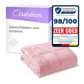 Dailydream - Verzwaringsdeken kind - 104x150cm - 3,2 kg - Roze - Fleece - weighted blanket