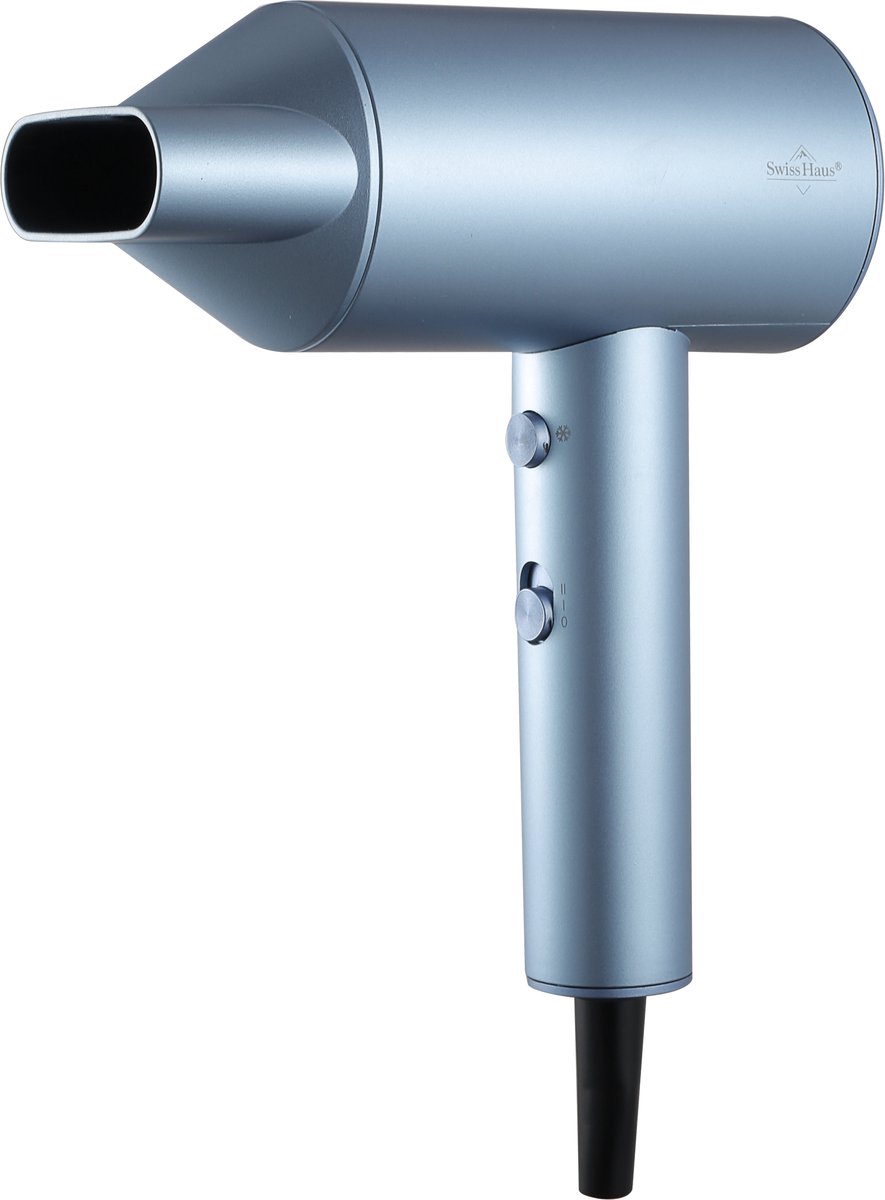 Swiss Haus® HD2520 Föhn 2000W - Professionele Haardroger - Sneldrogend - Cool Shot Functie - 2 Warmtestanden - Concentrator Opzetstuk - Oververhittingsbeveiliging - Blauw