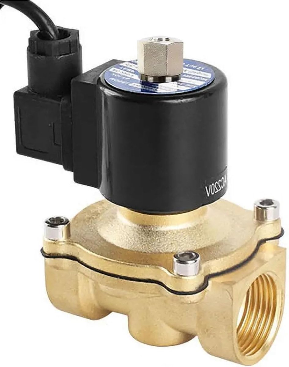 Solenoïde Klep - Elektrische Kraan - Waterstroom Regelen - Normaal Open - 1-1/4 Inch - Messing