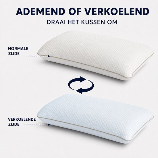 Dormidor Adapta Verstelbaar Hoofdkussen – 4 Traagschuimlagen – Aanpasbare Hoogte en Stevigheid – Verkoelend – 70 × 40 cm