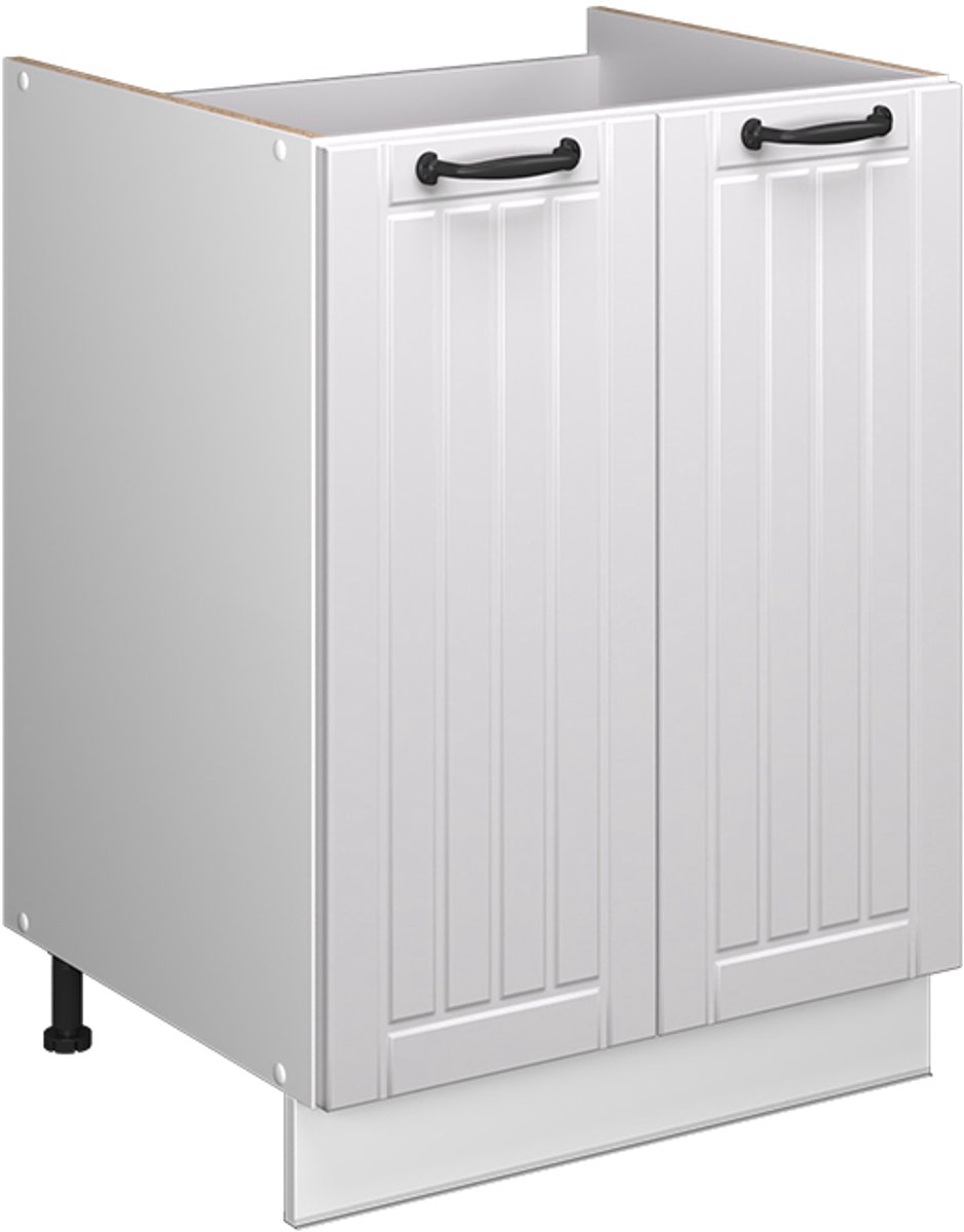 Vicco Wastafelkast Fame-Line, Wit Landhuis/Wit, 60 cm