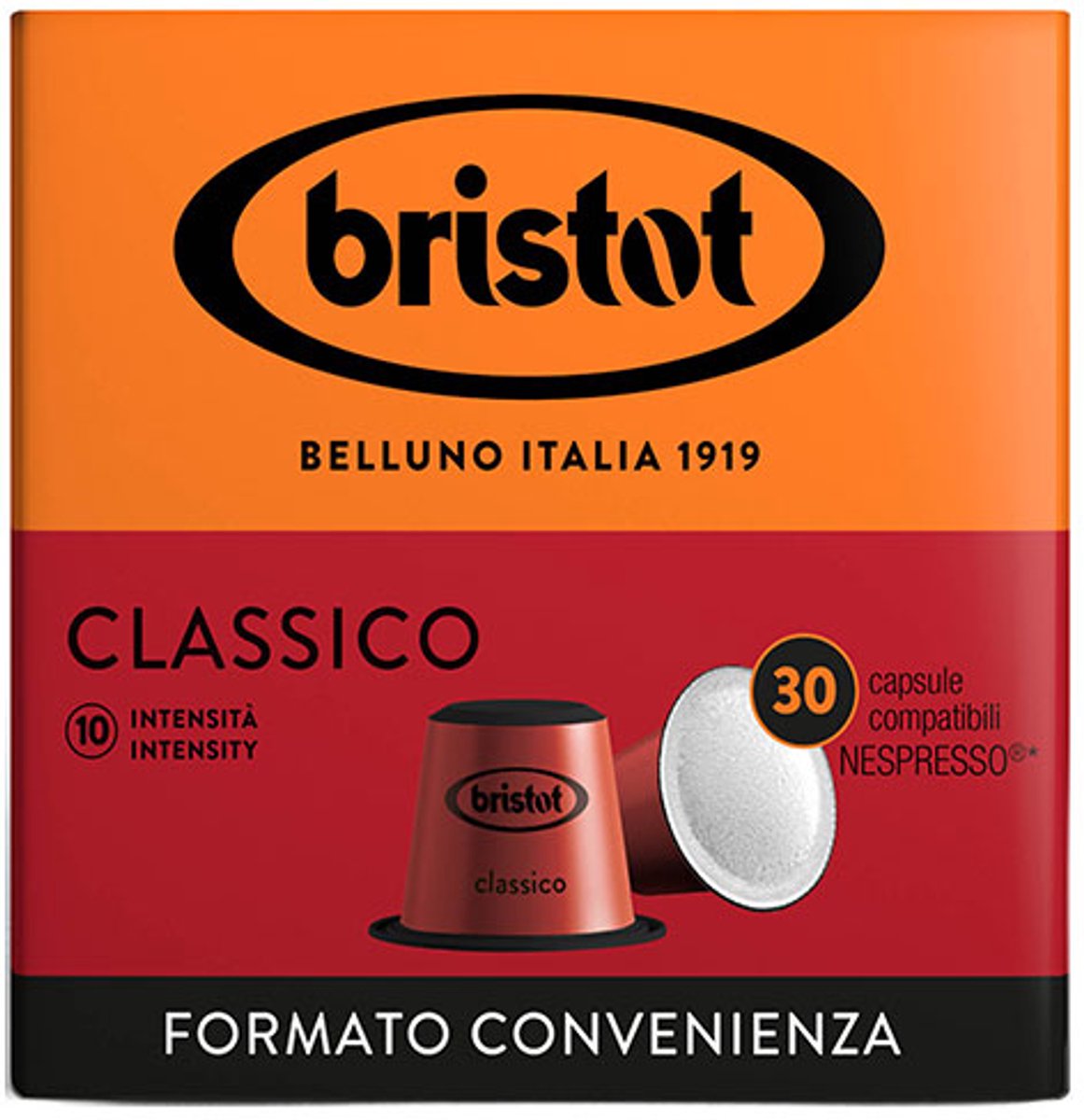 Bristot Intenso Nespresso Compatible Capsules 30 stuks