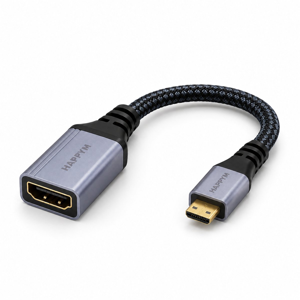 Happym Micro HDMI naar HDMI Female adapter - 4K 30Hz - 0,2 m