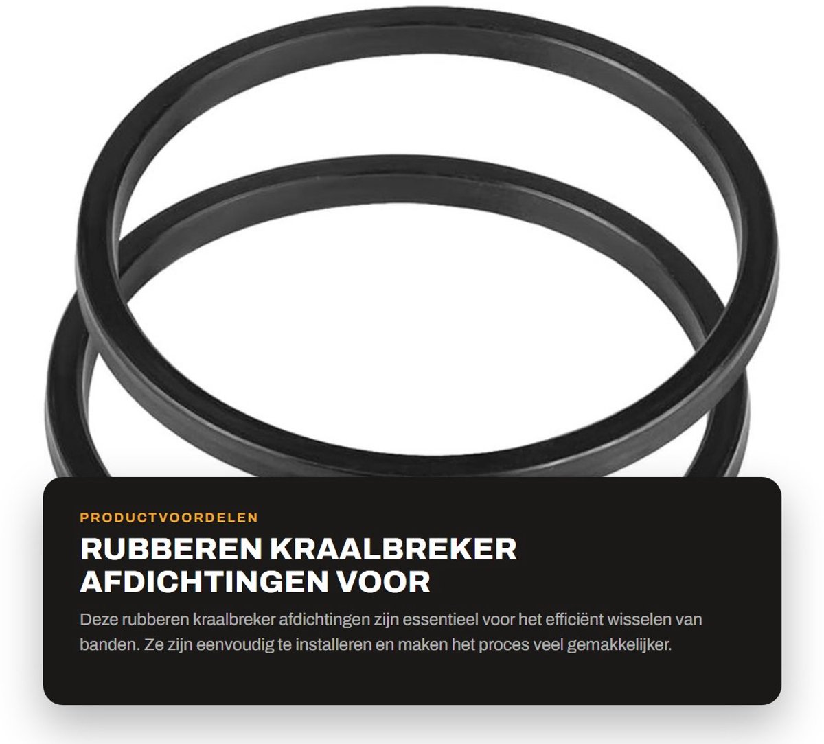 Dailygoods- Bandwisselaarafdichtingen Eenvoudig te installeren - Rubberen Afdichtingen - Hoge betrouwbaarheid - Geschikt voor A9824/A9820 - 186 mm - Praktisch ontwerp