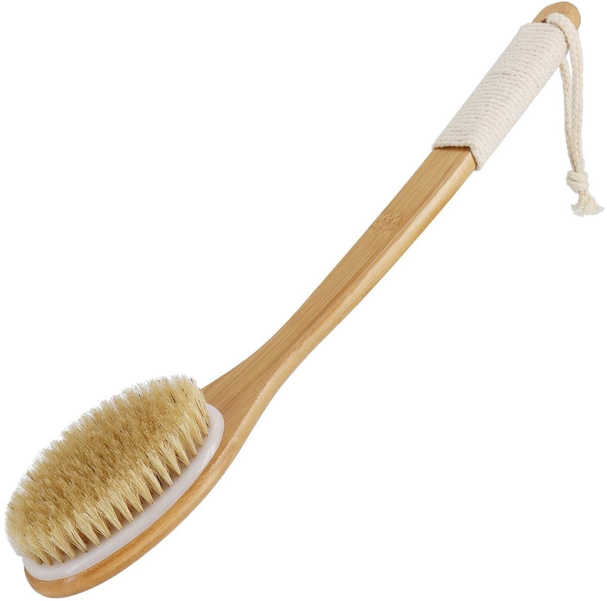 Dailygoods- Badborstel 43cm Ergonomisch Ontwerp - Doucheborstel - Rugborstel - Lichaamsborstel - Antisliphandvat - Natuurlijke Haren