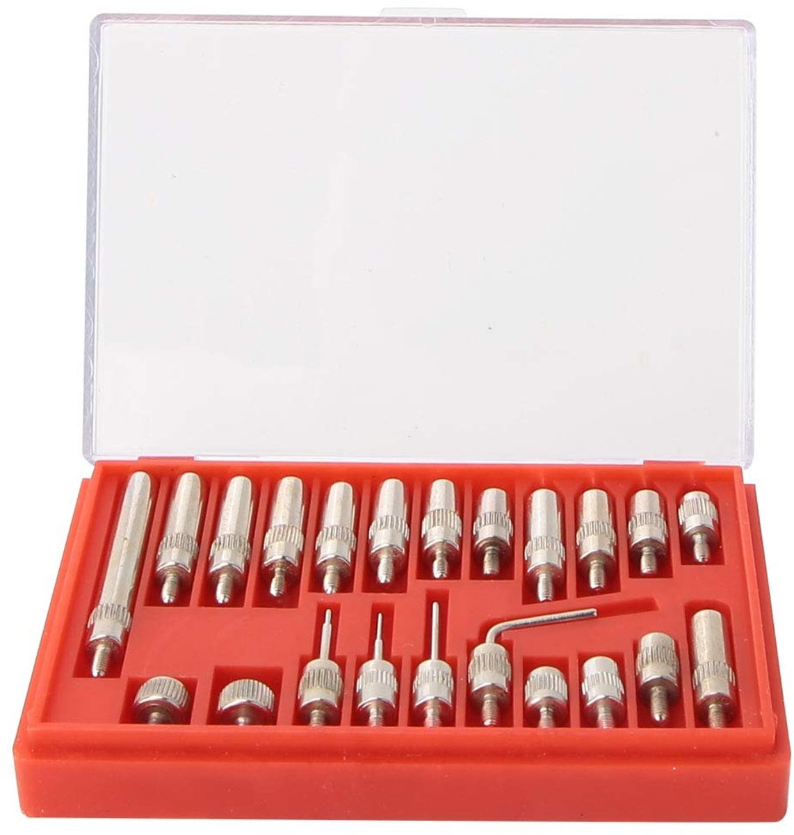 Dailygoods- Meetklok 22-delige Set - Roestvrij Stalen Testindicator - M2,5-Schroefdraad - Nauwkeurigheid 0,01 mm - Precisie Meetklok - Eenvoudig in Gebruik