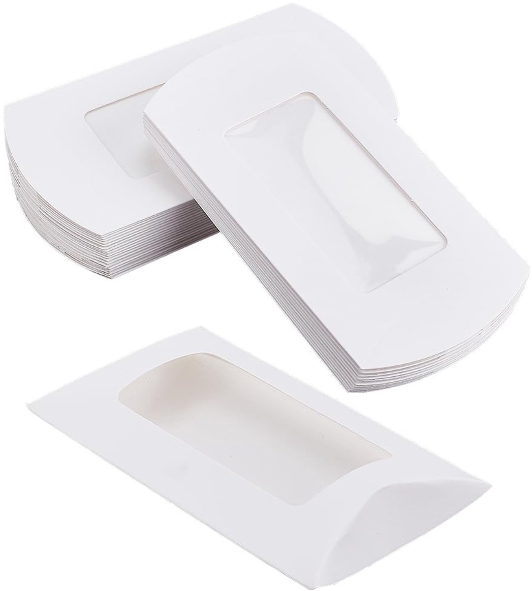 Dailygoods- Snoepdozen 30 stuks - Papieren Dozen - Verpakkingsmateriaal - Verpakking voor Witte Snoep - Kleine Doos - 7,1 x 12,2 x 2 cm - Verpakkingsdozen