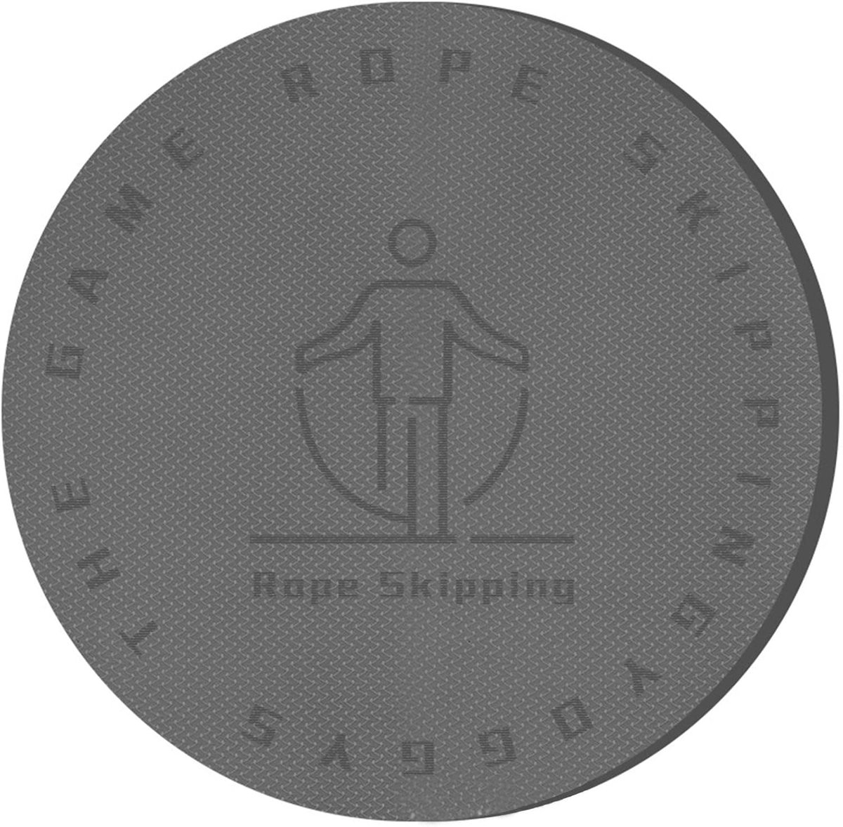 Springtouwmat - Trainingsmat Vloer - Fitness Oefeningen - Schokabsorberend Ademend - 60x60 cm - Grijs