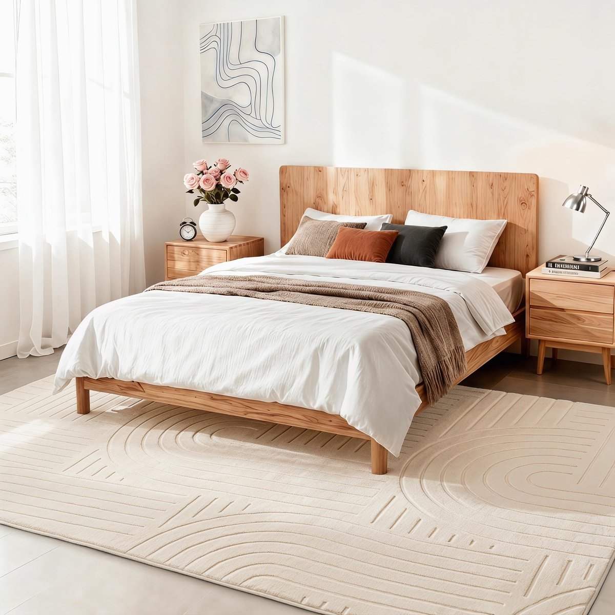 Dailygoods- Vloerkleed laagpolig 160 x 220 cm - Zacht - Modern - Wasbaar - Decoratief - Eenkleurig - Tapijt