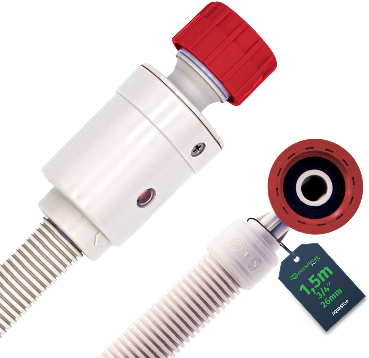 Dailygoods- Veiligheidsinlaatslang 1,5 meter - Aquastop Slang - Watertoevoerslang Vaatwasser/Wasmachine - Hoogwaardig Kunststof - Duurzaam Gebruik - Bescherming Tegen Waterschade