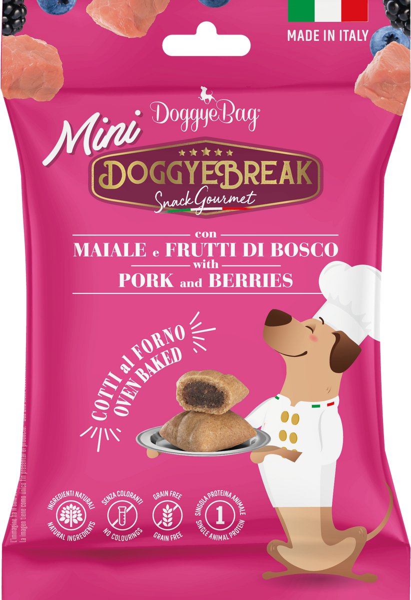 DoggyeBag Doggyebreak Mini Varken en Bessen - Hondensnack - 60 g