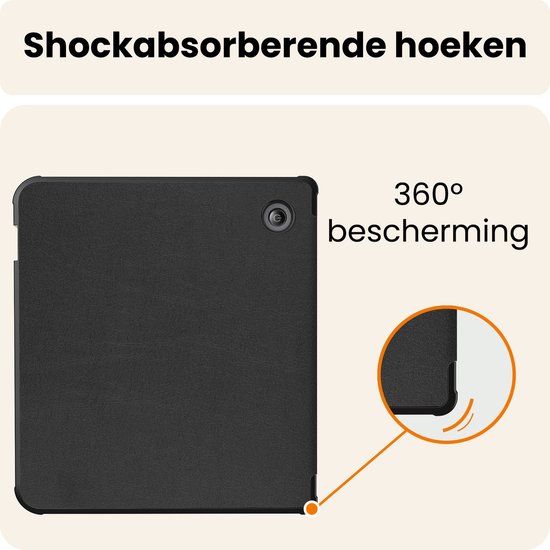 Hoesje Geschikt voor Kobo Libra 2 Hoes Book Case - Hoes Geschikt voor Kobo Libra 2 Hoesje Book Cover - Zwart van Hoesje  — afbeelding 4
