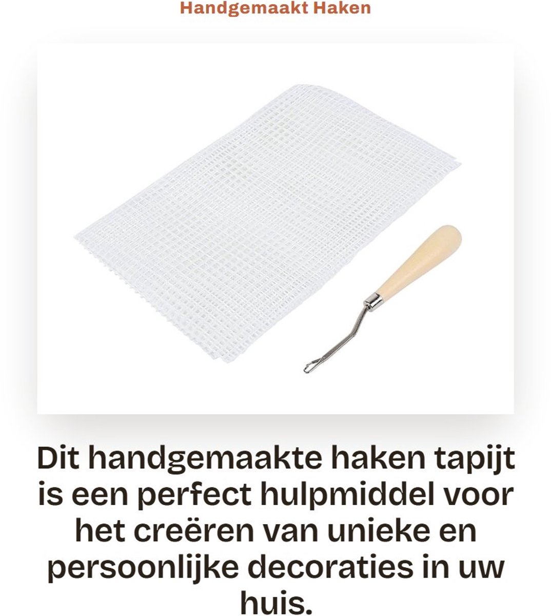 Dailygoods- Tapijt Breien - DIY Gereedschap - Handgemaakt Accessoire - Gebruiksvriendelijk Ontwerp - Hoogwaardige Glasvezel - 50 x 50 cm - Breiwerk