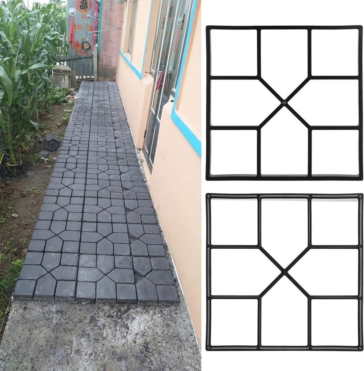 Tuintegels voor Buiten, 40x40 cm, DIY Gietvormen voor Tuinpaden en Terrassen