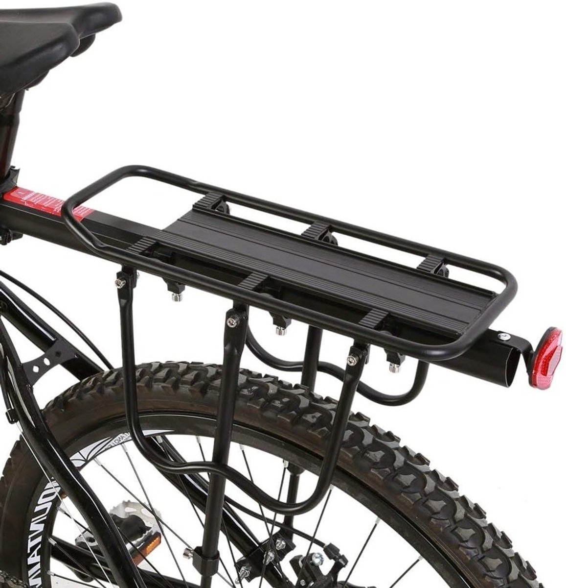 Duurzaam aluminium fietsendrager voor mountainbikes, achterste bagagedrager voor accessoires en bagageopslag
