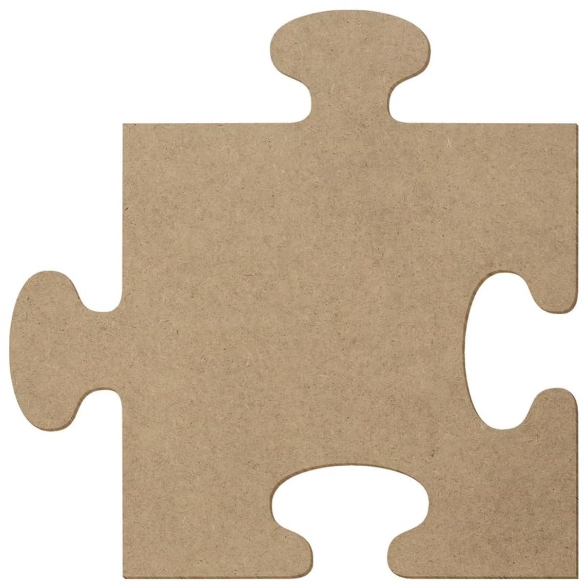 Dailygoods- Puzzelstuk Vierkant MDF - Decoratie Knutselen - Set van 10 Stuks - Afmetingen 5-50 cm - Materiaaldikte 3 mm - Gladde Rand