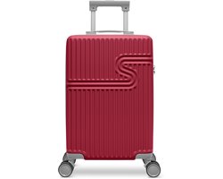 BHPPY Handbagage koffer 55 × 34 × 20 cm - Reiskoffer handbagage - TSA slot - 28L - Signature koffer Red Cherry