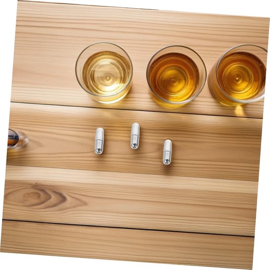 Roerstaven Set - Magnetische Mixers - Vloeistoffen Mengen - Roestvrij Staal - 4 Delig - Zilver — afbeelding 4