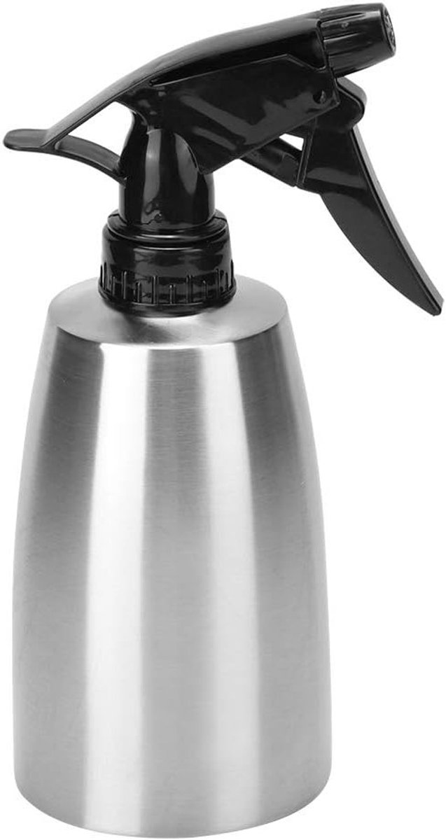 Water Spray Fles voor Koken en Schoonmaken - 400 ml Keuken Spraykan met Ergonomisch Ontwerp en Duurzaam RVS