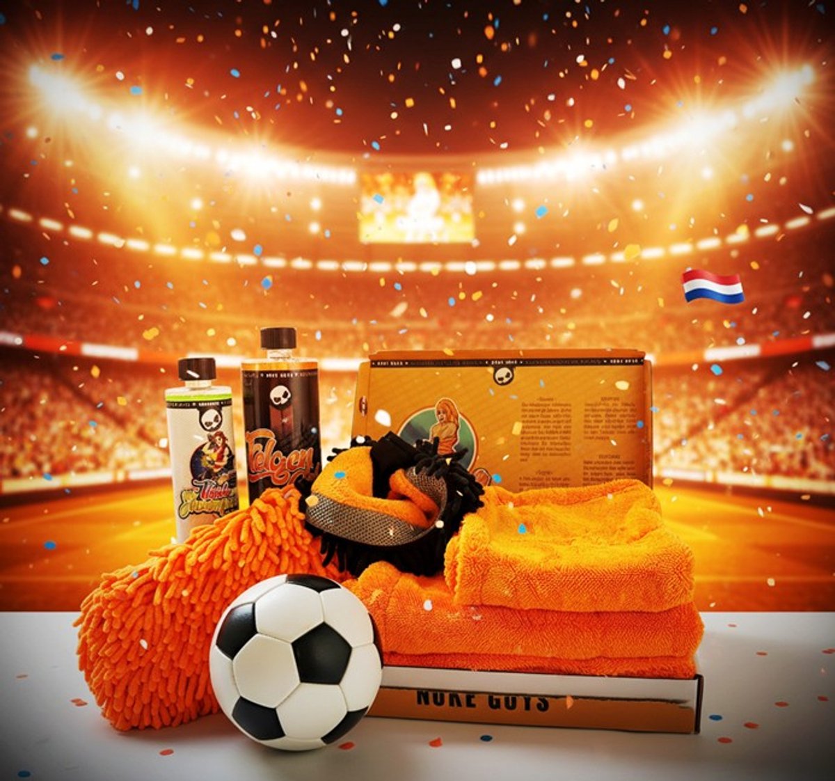 Nuke Guys -oranje WK- schoonmaakset( zonder bal)