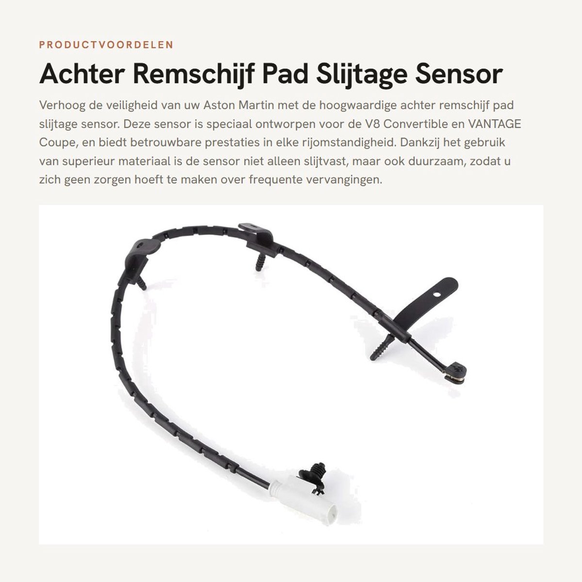 Dailygoods- Remsensor Achter - Vervanging 6G332D009AB - Slijtage Sensor - Hoge Betrouwbaarheid - Duurzaam Materiaal - Professionele Productie - Slijtagesensor
