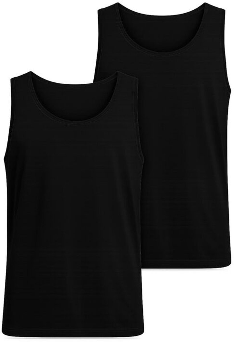 Urban Classics Jersey Vests 2-pack Heren Tanktop – M Zwart