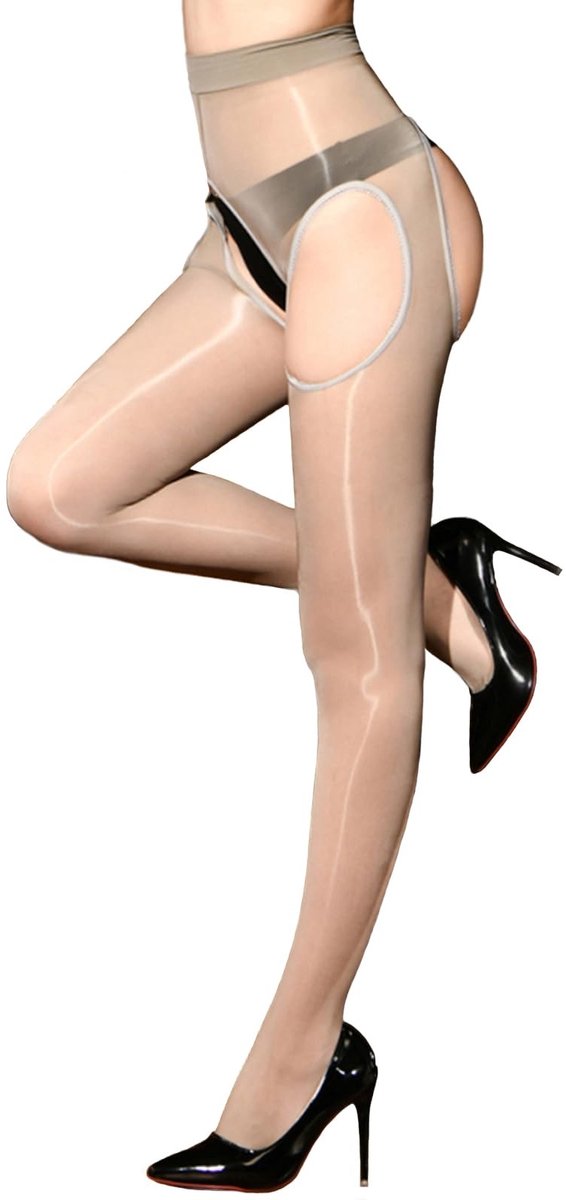 Dailygoods - Sexy panty voor dames, 8 denier, zacht, comfortabel, glanzend, hoge taille