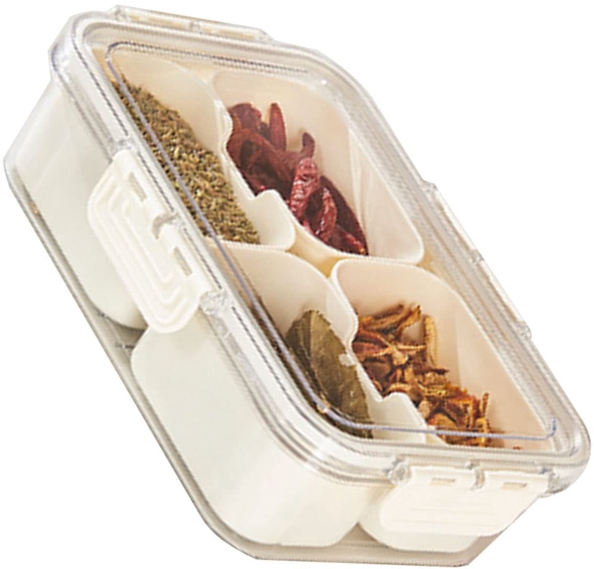 Dailygoods- Opbergdoos Grote Capaciteit - Voedselcontainer - Plastic - Deksel - Meerdere Compartimenten - Temperatuurbestendig - Lichtgewicht