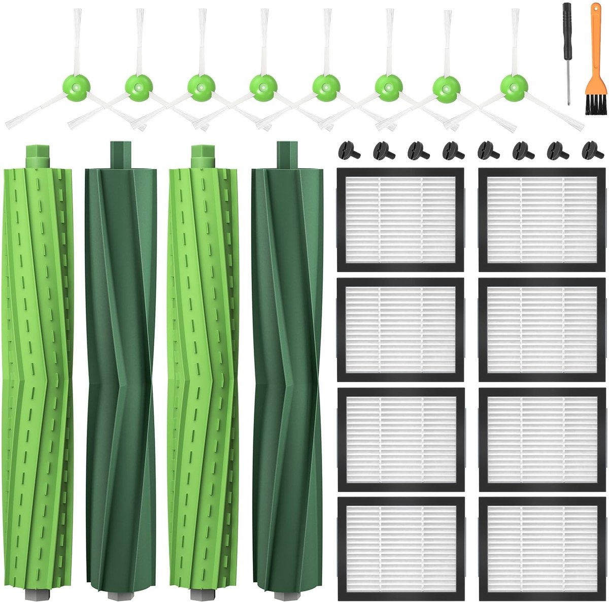 Dailygoods- Accessoires Stofzuiger 22 Stuks - Compatibel met iRobot Roomba E/I/J Serie - Slijtvast - Rolborstel - Reserveonderdelen - Hoogwaardig PP/Siliconen - Stofzuigeronderdelen
