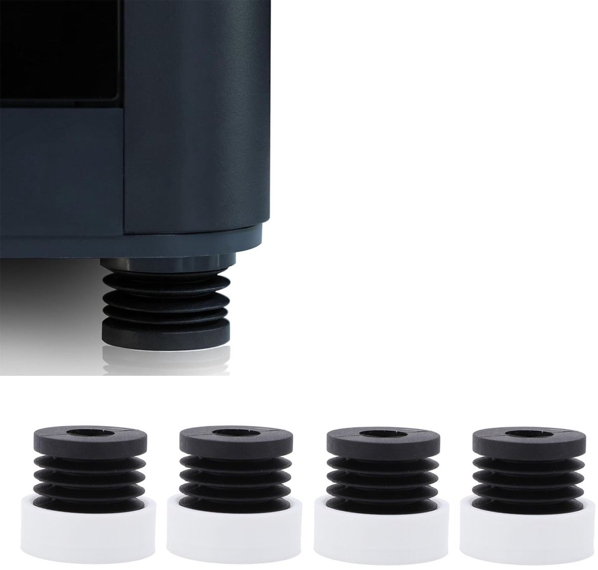 Dailygoods- Anti-vibratie Voeten Set van 4 - Trillingsdempers Wasmachine - Trillingsdempers Airco - Trillingsdempers Warmtepomp - Rubber Antislip Pads - Schokabsorberend en Stabiel