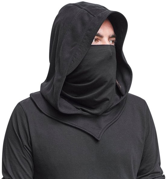 Dailygoods - hero-s Capuchonmuts, bivakmuts met capuchon, middeleeuws met sluier, winddichte bivakmuts, ademende gezichtsbedekking, anti-druppel-capuchonjas, capuchonmuts