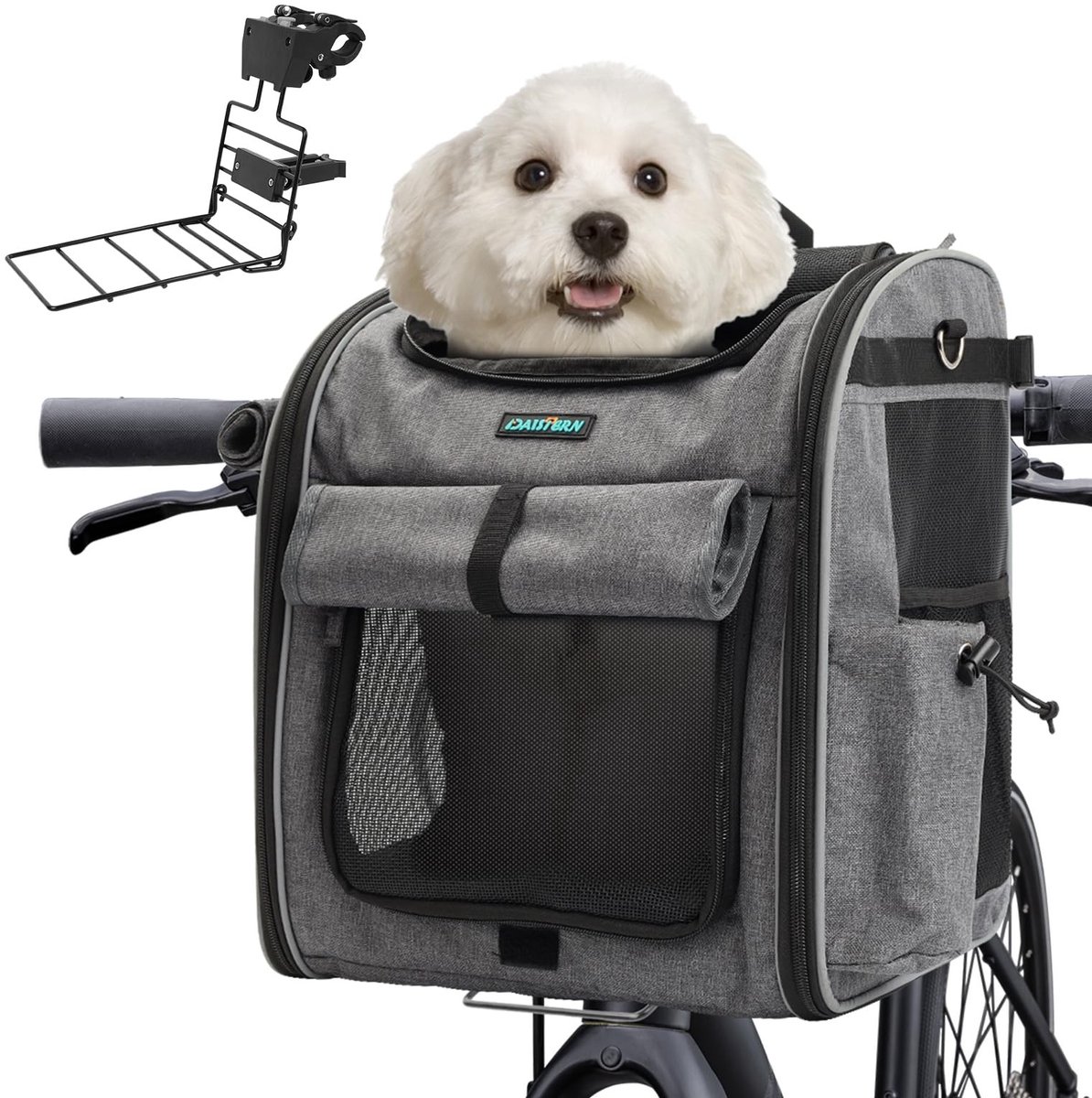 Dailygoods - Hondenmand voor Fiets - Vouwbare Fietsmand voor Honden tot 10KG