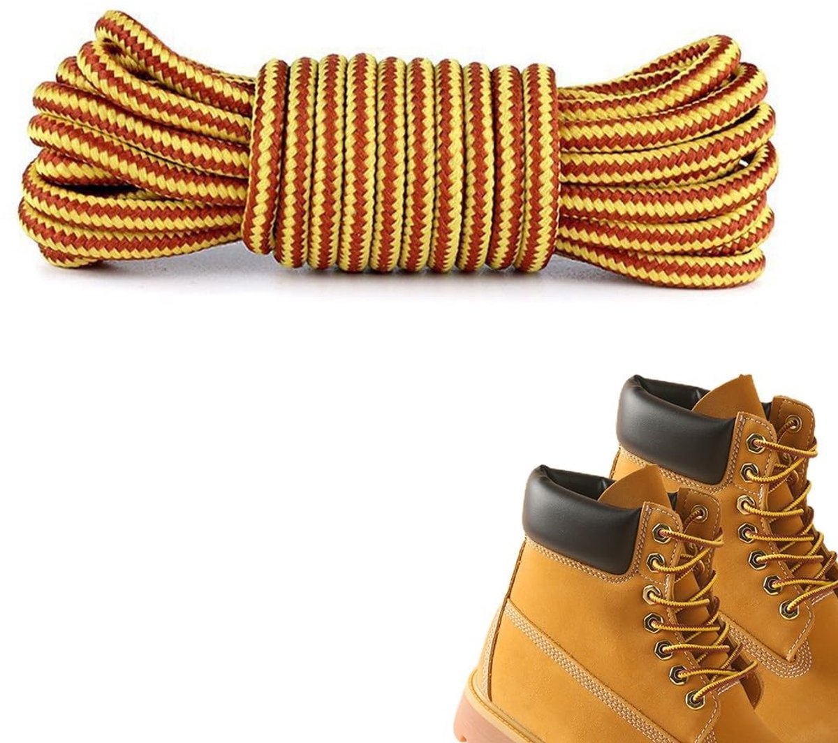 Dailygoods- Veters 150 cm - Duurzaam - Voor Laarzen/Wandelschoenen/Werkschoenen - Antislip - Hoogwaardige Kwaliteit - 5 mm Dikte - Schoenveters