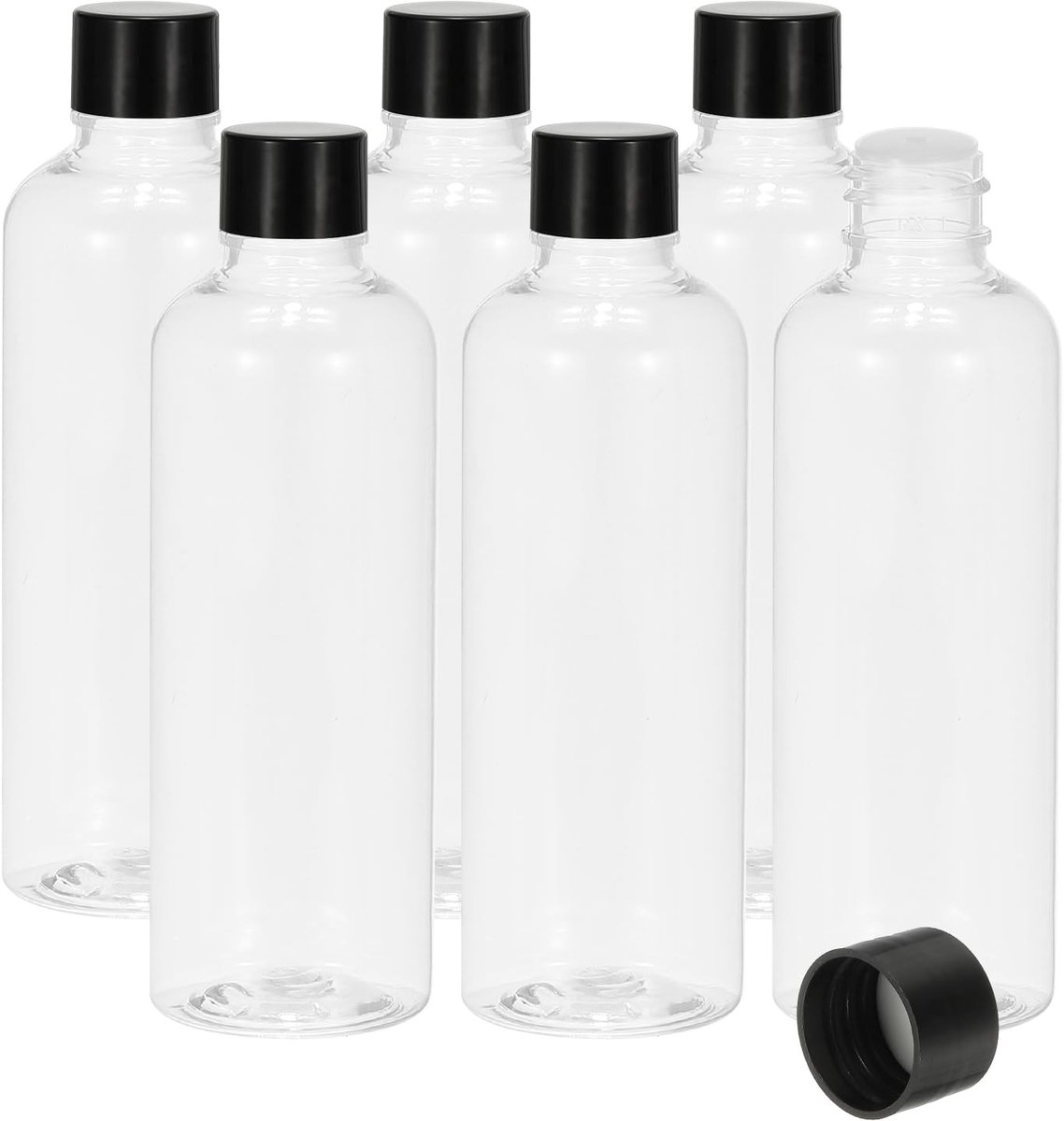 Dailygoods - Reisflessen met Schroefdop - 6 Stuks 100 ml Lekvrij voor Shampoo en Lotion