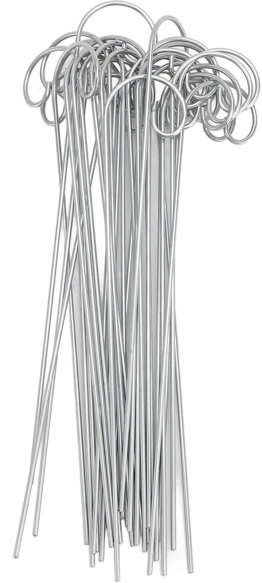 Dailygoods- Plantlabel 30 Stuks - Roestvrij Stalen Haken - Tuinmarkeringen - Weerbestendig - Eenvoudig te Verplaatsen - Afmetingen 200 mm - Tuinmarkers