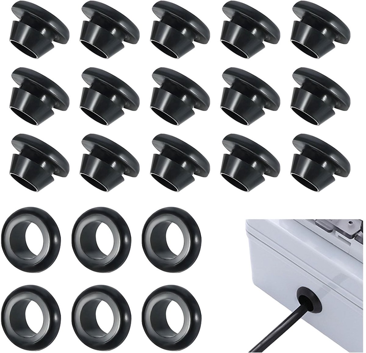 Dailygoods - 40 Stuks Rubberdoorvoertules voor Kabeldoorvoer en Bescherming