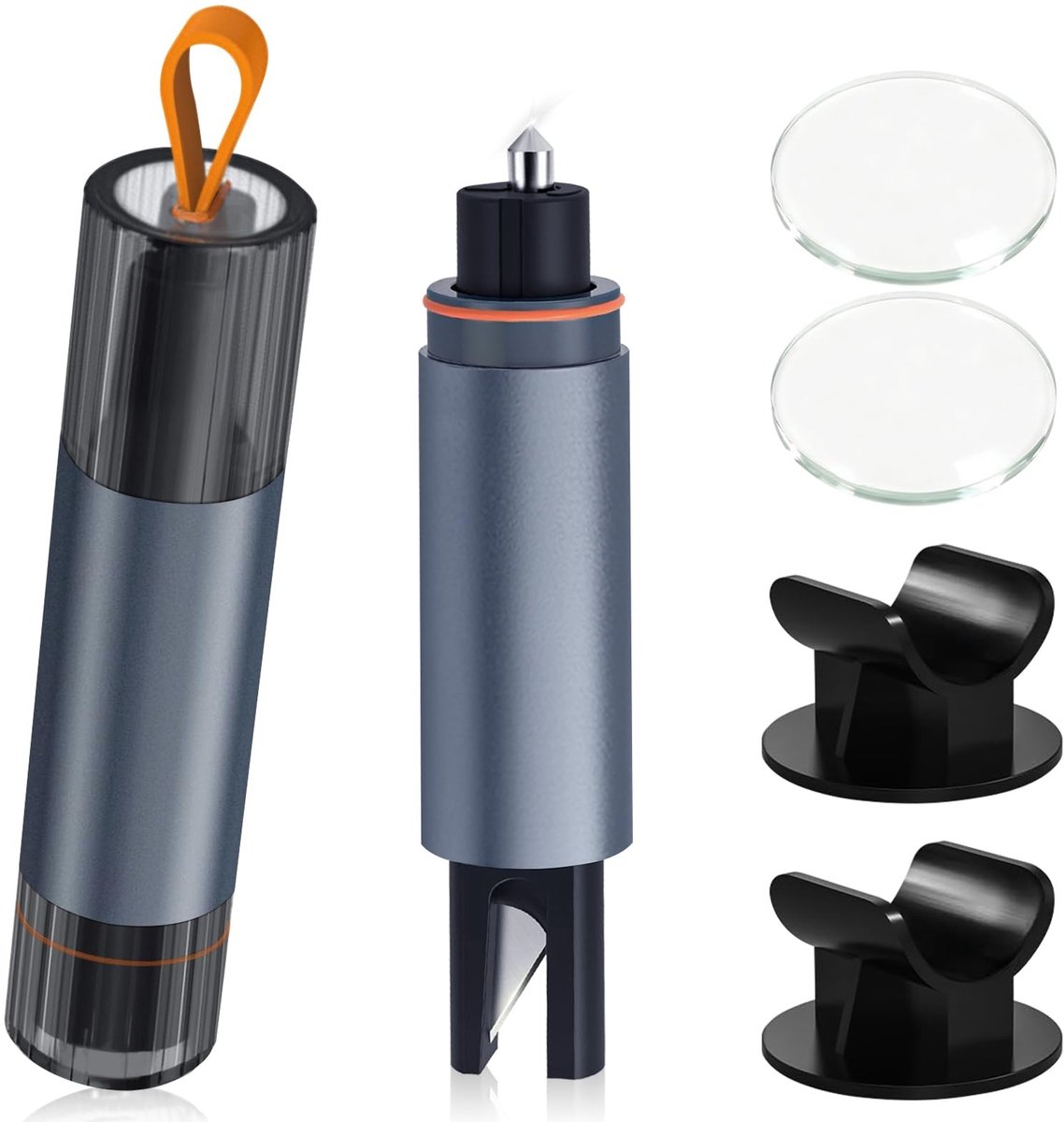 Dailygoods- Autoveiligheidshamer 2-in-1 - Noodhamer/Gordelsnijder - Ruitensnipperaar - Veiligheidshamer - Multifunctioneel - Testglas