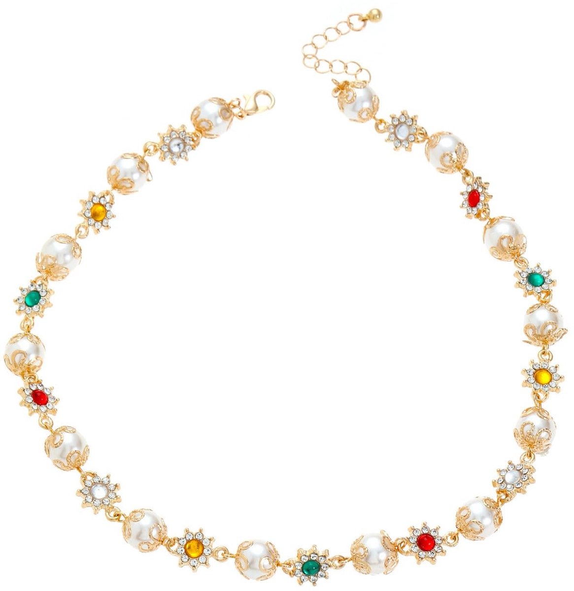 Dailygoods- Dameshalsketting Elegante Imitatieparel - Zusterketting - Feestsieraden - Bruiloft - Cadeaus - Uniek Ontwerp - Halsketting