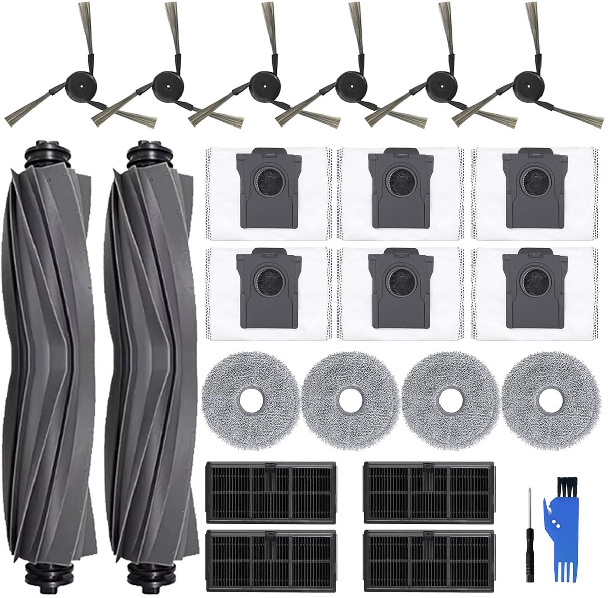 Dailygoods- Stofzuigeraccessoires 22 stuks - Hoofdborstels - Reinigingsdoeken - Filters - Stofzakken - Compatibel met Mova P50 Pro Ultra/Dreame X40 Ultra - Stofzuiger