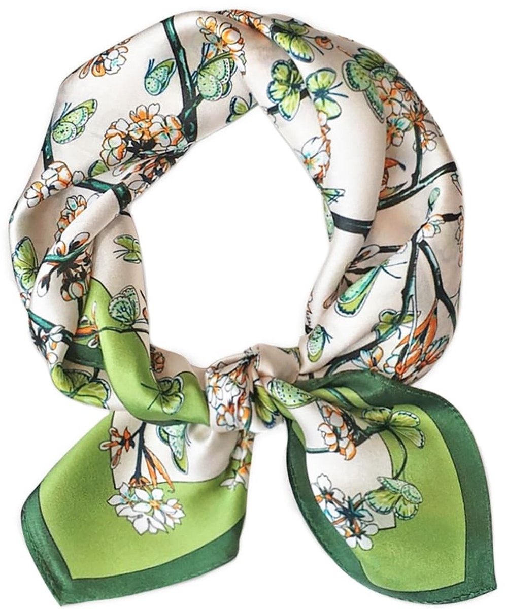 Dailygoods- Sjaal Dames - Zijden Sjaal - Vierkante Sjaal - Lichtgewicht - Bedrukt Patroon - Geschikt voor Diverse Gelegenheden - Bandana