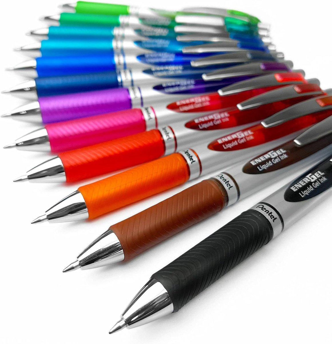 Thijox - 12x Pentel EnerGel XM BL77 Vloeibare Gelpen - Intrekbaar 0,7 mm - 54% Gerecycled - Sneldrogend - Perfect voor School, Kantoor en Creatief Sch