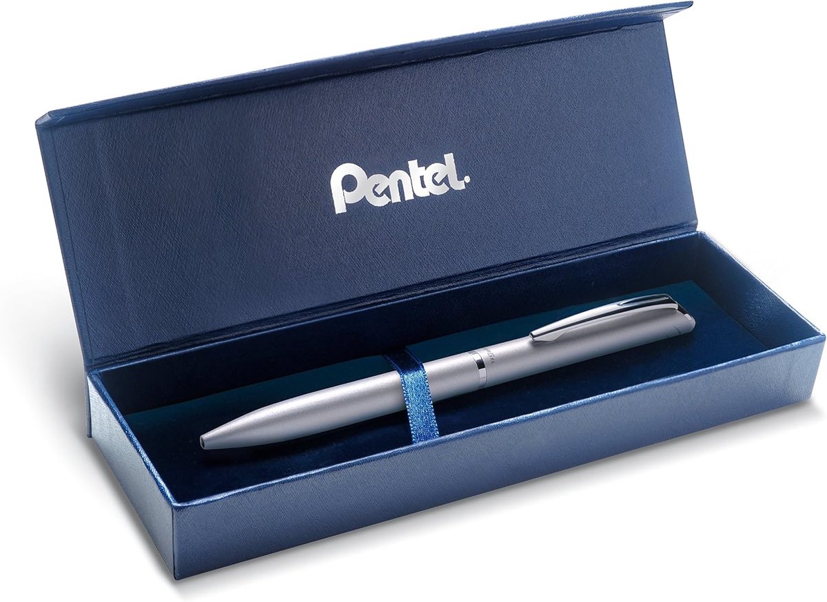 Thijox - Gel Roller Pen, Intrekbaar, 0,7 mm Punt, Hoogwaardige Metalen Behuizing, Zilverkleurig, Sneldrogende Inkt, Perfect voor Kantoor en Creatieve
