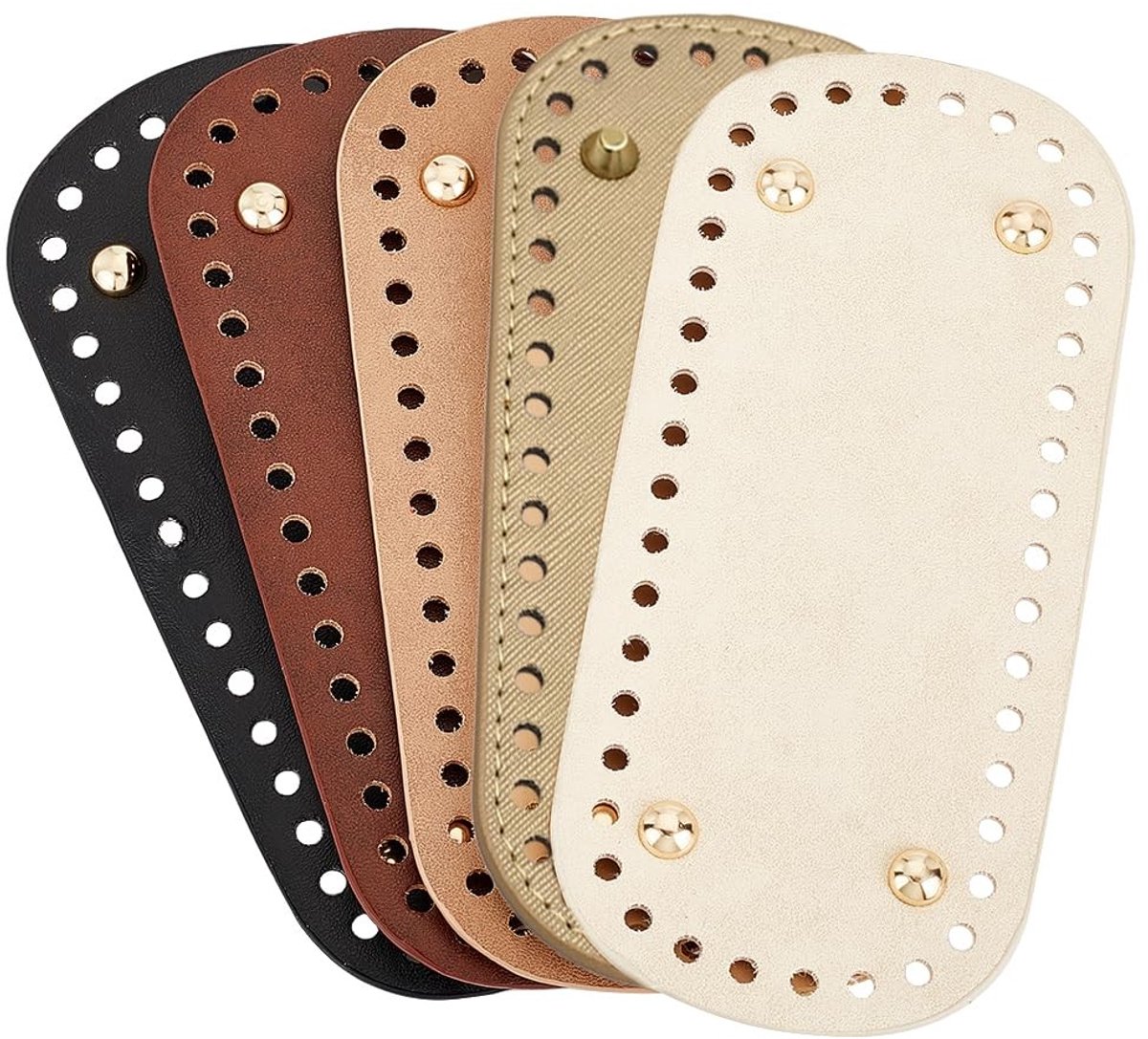 Dailygoods- Tas Bodem 5 Stuks - PU Lederen Tasbodemvormers - Ovale Bodem Plaat - Handtas Bottom Shaping Pad - 18x8,3 cm - Stevig en Duurzaam - Tasbodemvormer