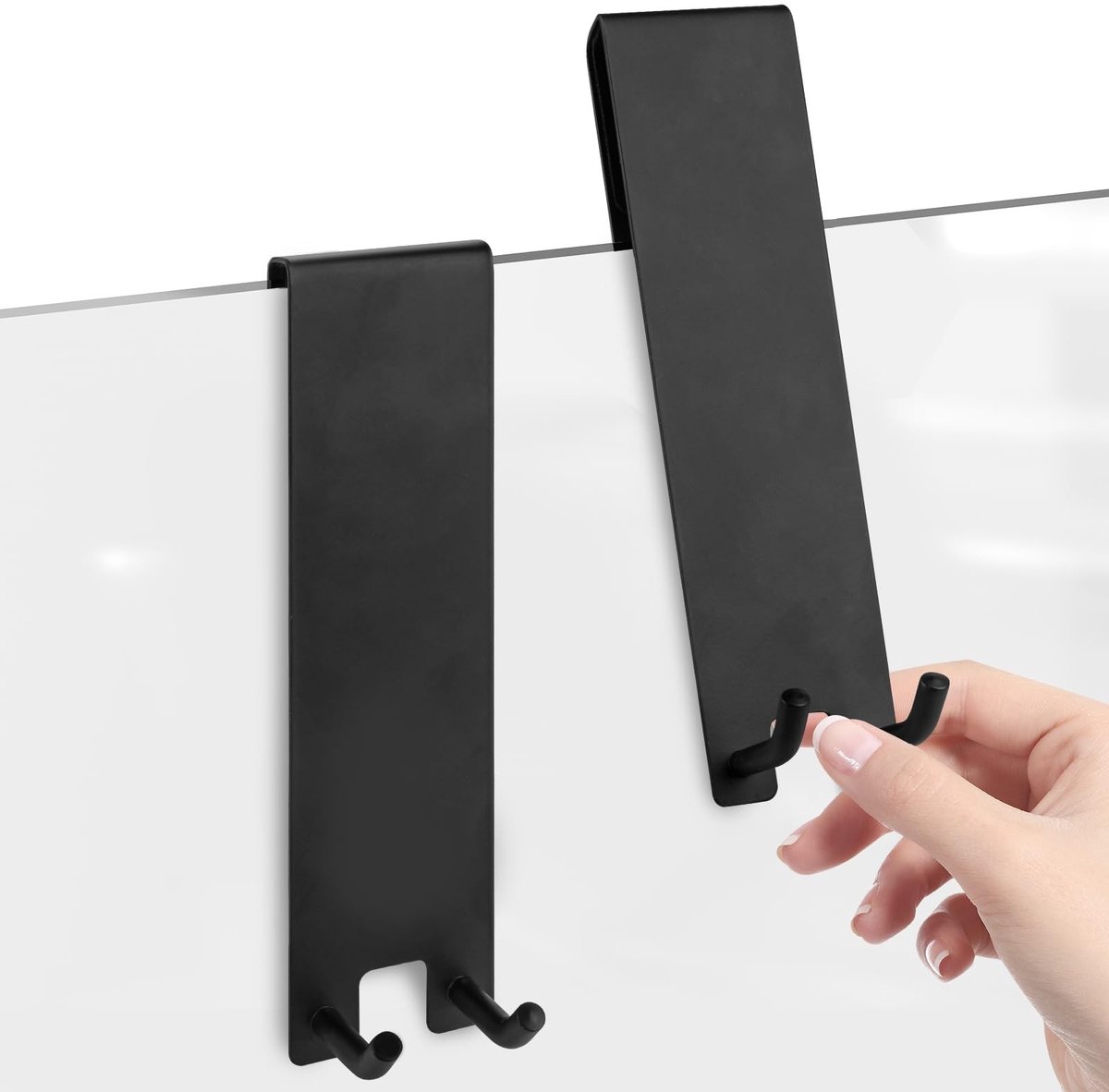 Dailygoods- Overdeurhaak 17,8 cm - Uitschuifbare Haak - Douchedeurhaak - Antislip Sponskus